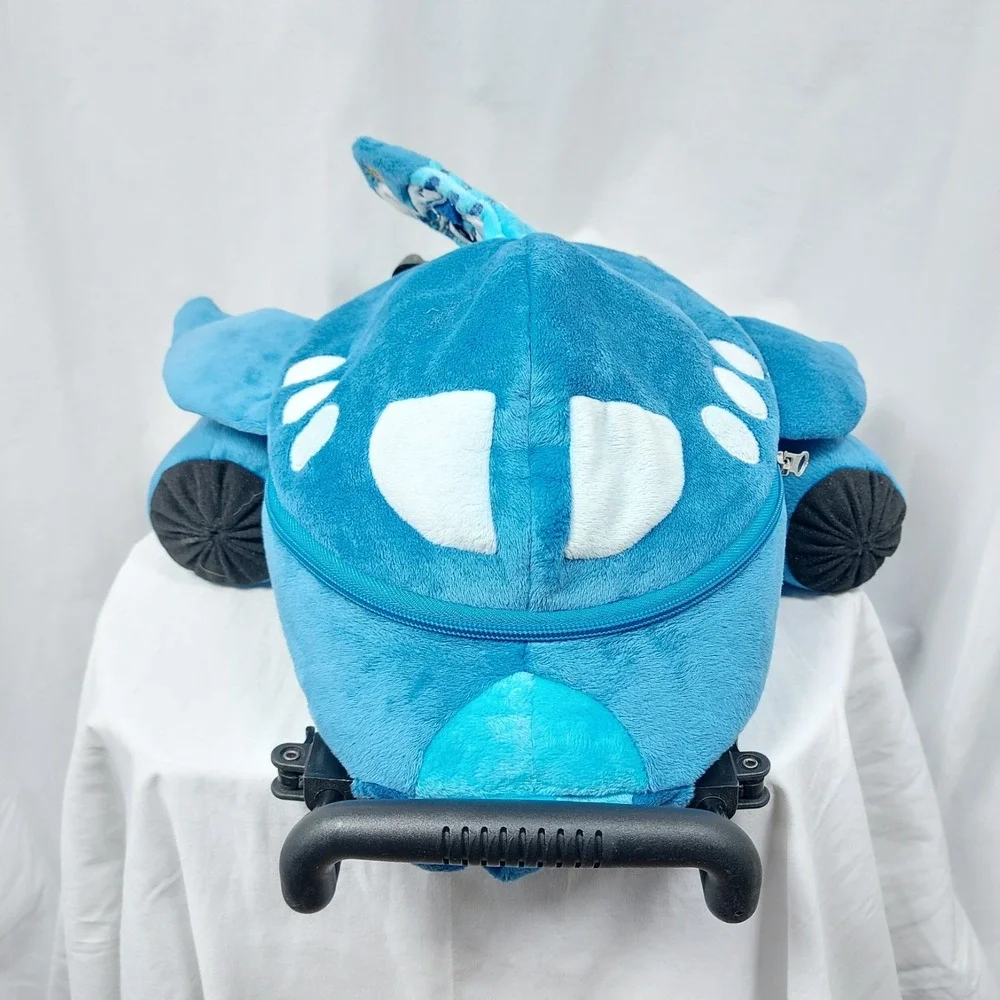 Boeing Airplane Kids Childs Rolling Carrying Case‎ Backpack Retractable Handle